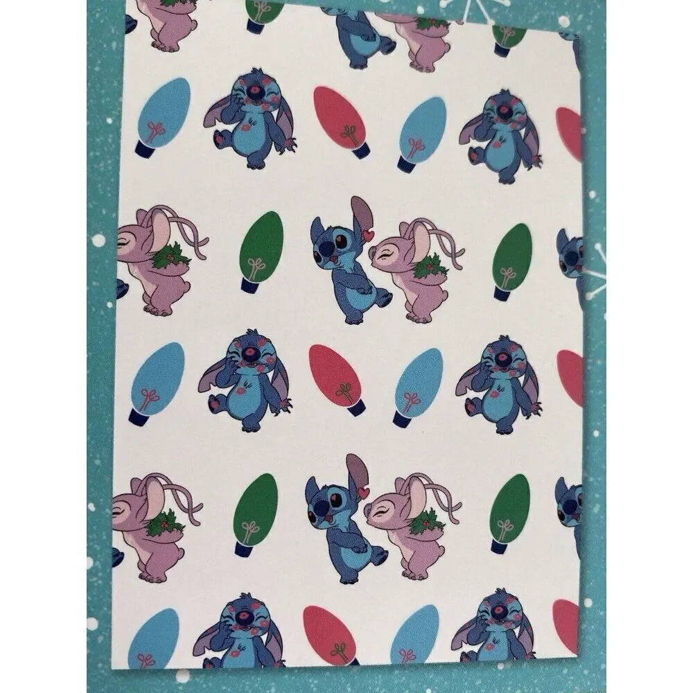 Disney Stitch & Angel Mistletoe Christmas Lights Soft Throw Blanket 50 X 70” NEW